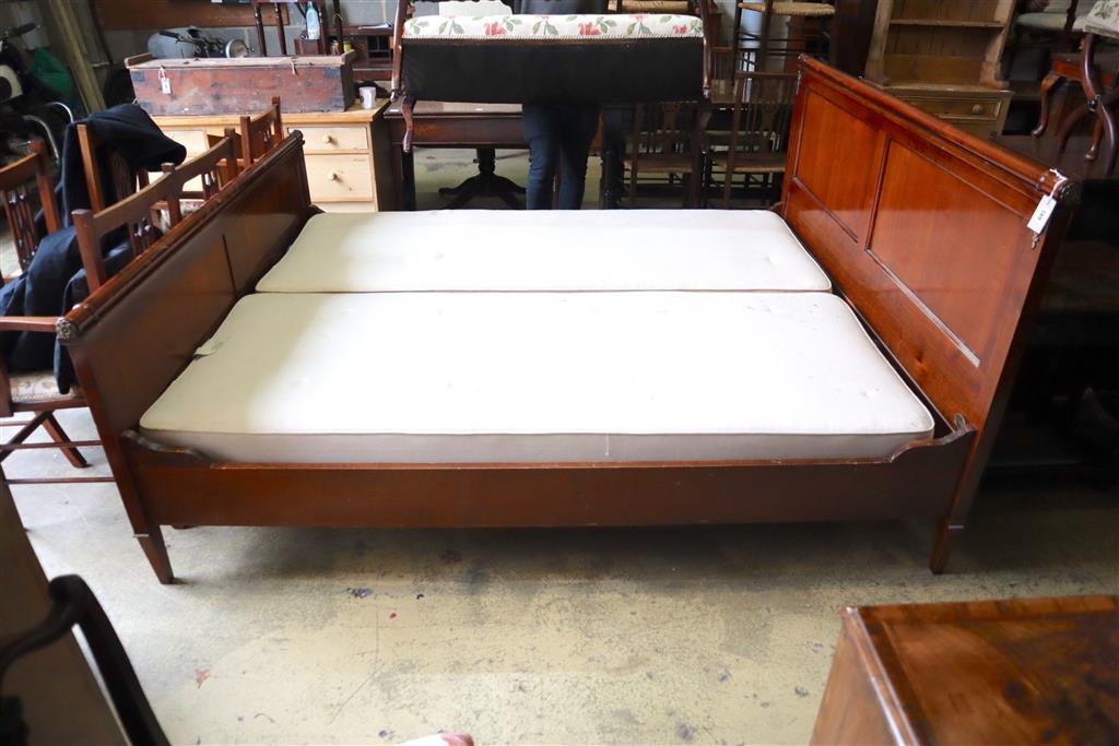 A So-To-Bed Empire style mahogany bedframe, width 180cm,